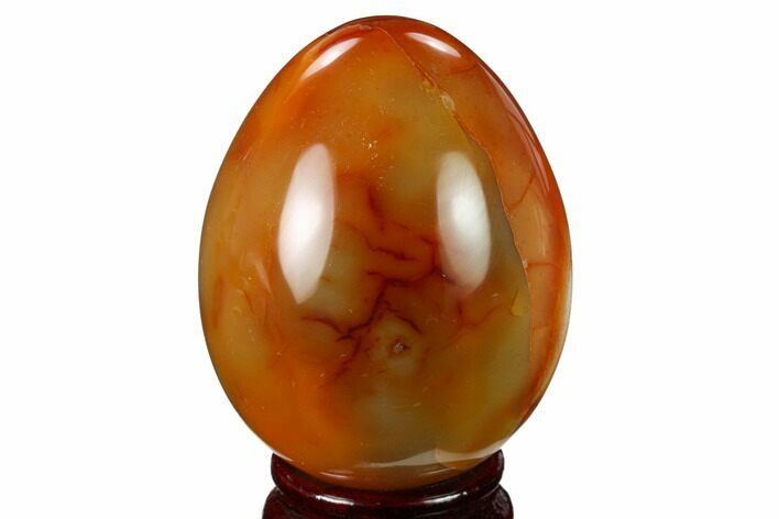 Colorful, Polished Carnelian Agate Egg - Madagascar #172733